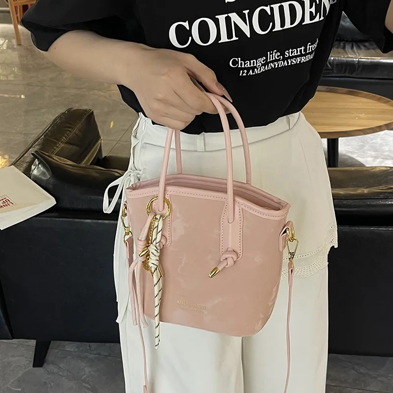 Single Warehouse PU Shoulder Bag Regular Women's Ecru/Silver/Green/Pink/Black-23