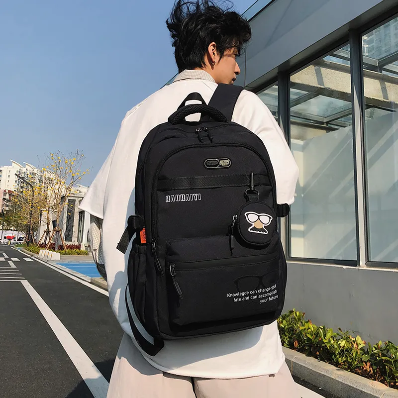 Single Warehouse Nylon Backpack Regular Unisex Gray/Black/Red/Khaki/Blue-10