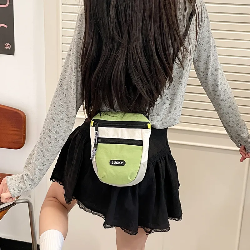 Single Warehouse Nylon Crossbody Bag, Shoulder Bag Regular Women's White/Yellow/Green/Brown-7