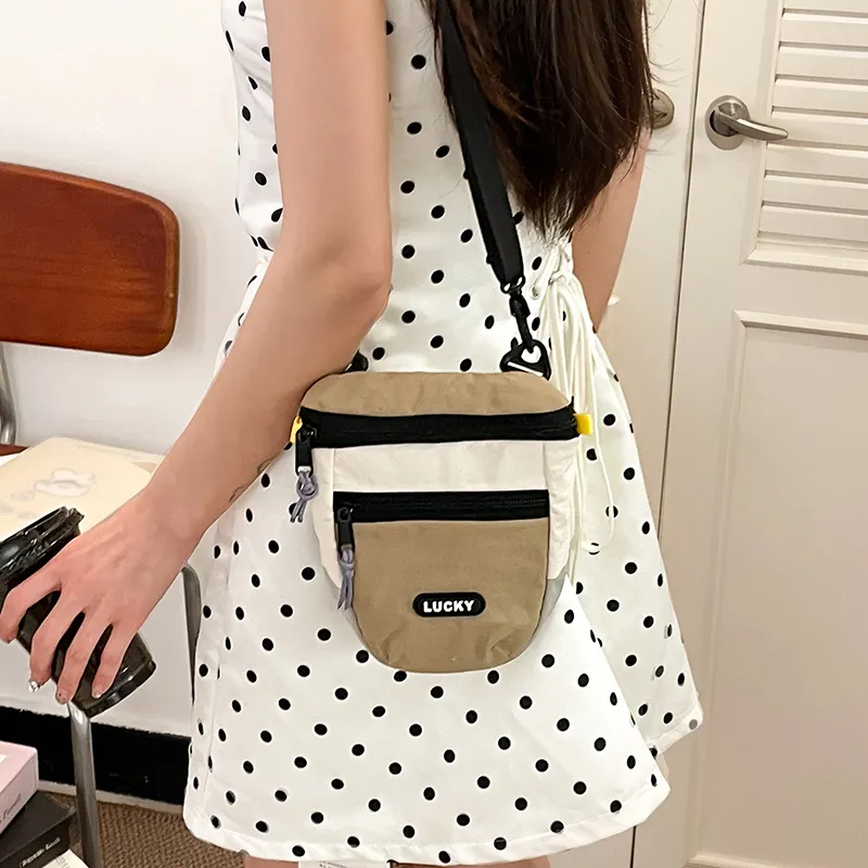 Single Warehouse Nylon Crossbody Bag, Shoulder Bag Regular Women's White/Yellow/Green/Brown-13