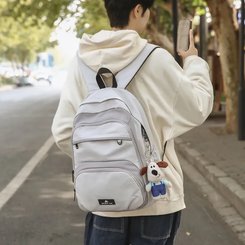 Single Warehouse Nylon Travel Backpack Regular Unisex Multicolor-11