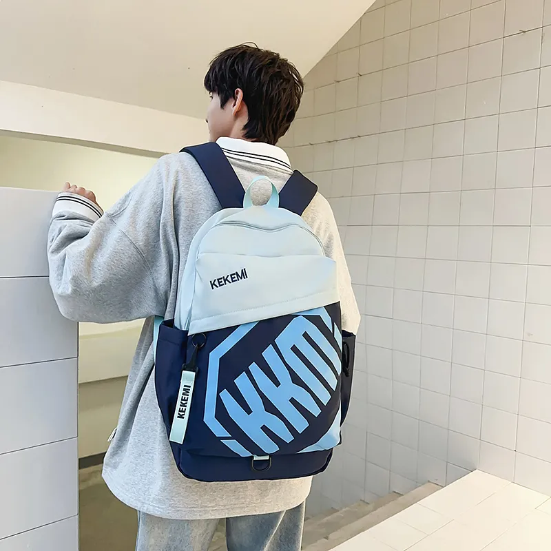Single Warehouse Nylon Backpack Unisex Multicolor-12
