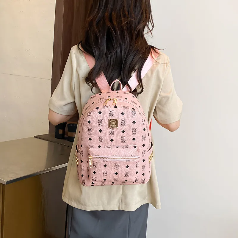 Single Warehouse PU Backpack Regular Women's Multicolor-10