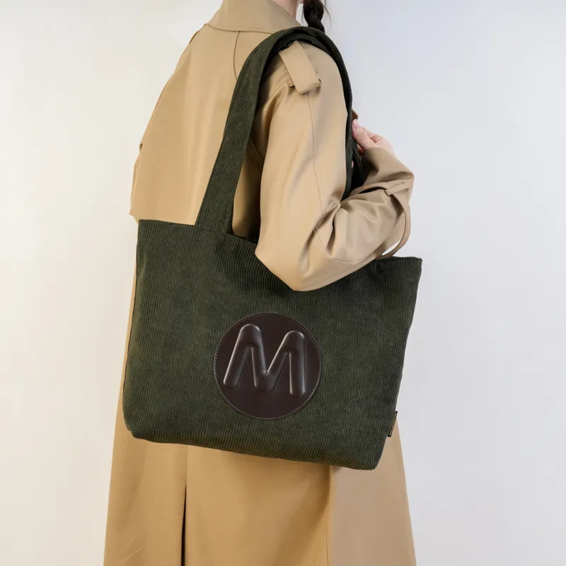 Single Warehouse Nylon Fabric Shoulder Bag Women's Ecru/Black/Light Brown/Green-14