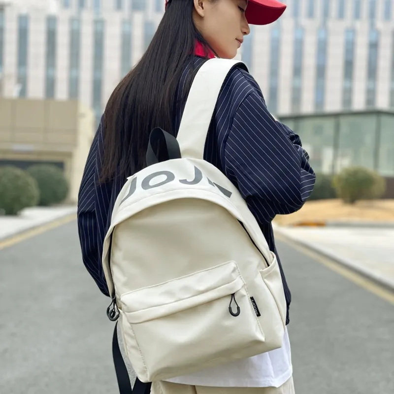 Single Warehouse Nylon Backpack Regular Unisex White/Black/Green-2