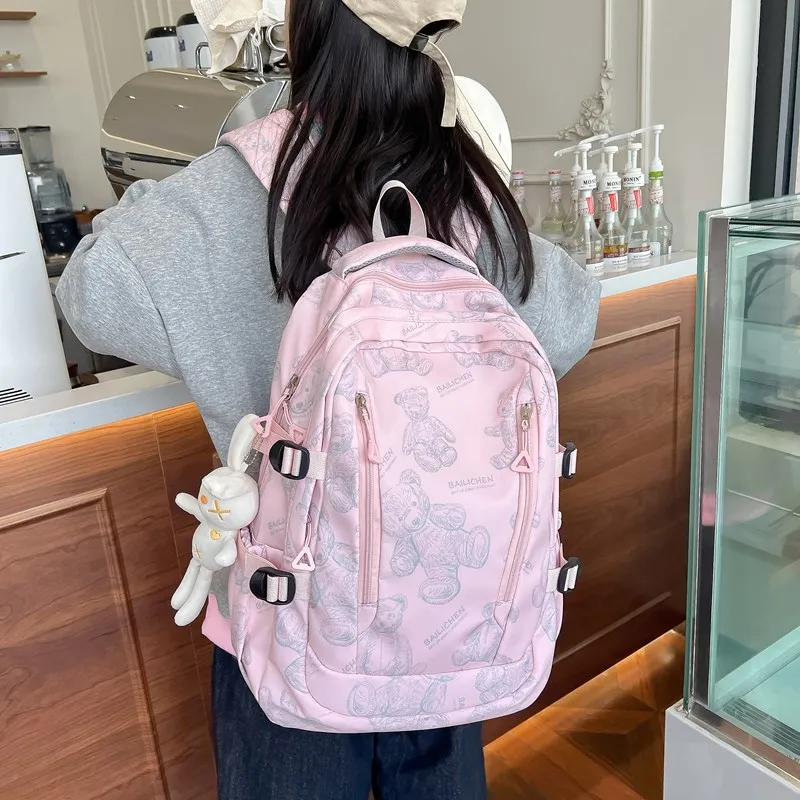Single Warehouse Composite Cloth Backpack Regular Unisex Multicolor-8