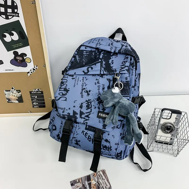 Single Warehouse Composite Cloth Backpack Regular Unisex Multicolor-22