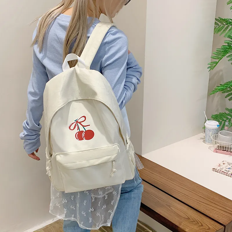 Single Warehouse Fabric Backpack Regular Women's White/Black/Red/Yellow/Blue-1