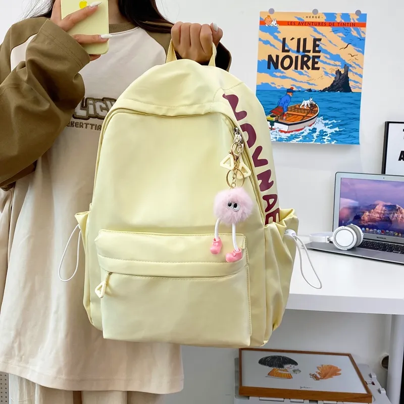 Single Warehouse Nylon Backpack Travel Bag Unisex Multicolor-16