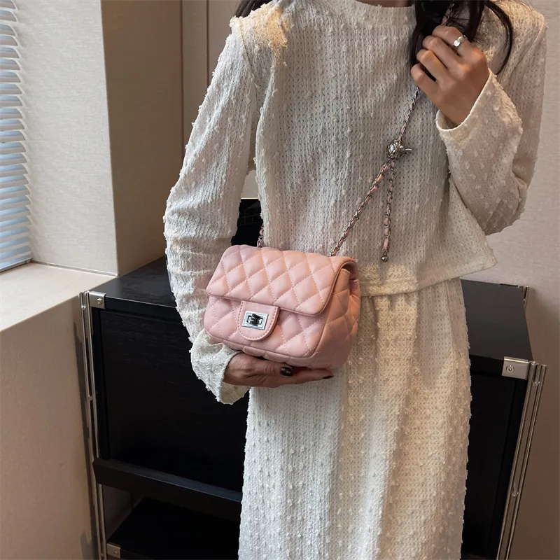 Single Warehouse PU Shoulder Bag Regular Women's Ecru/Silver/Pink/Black-15