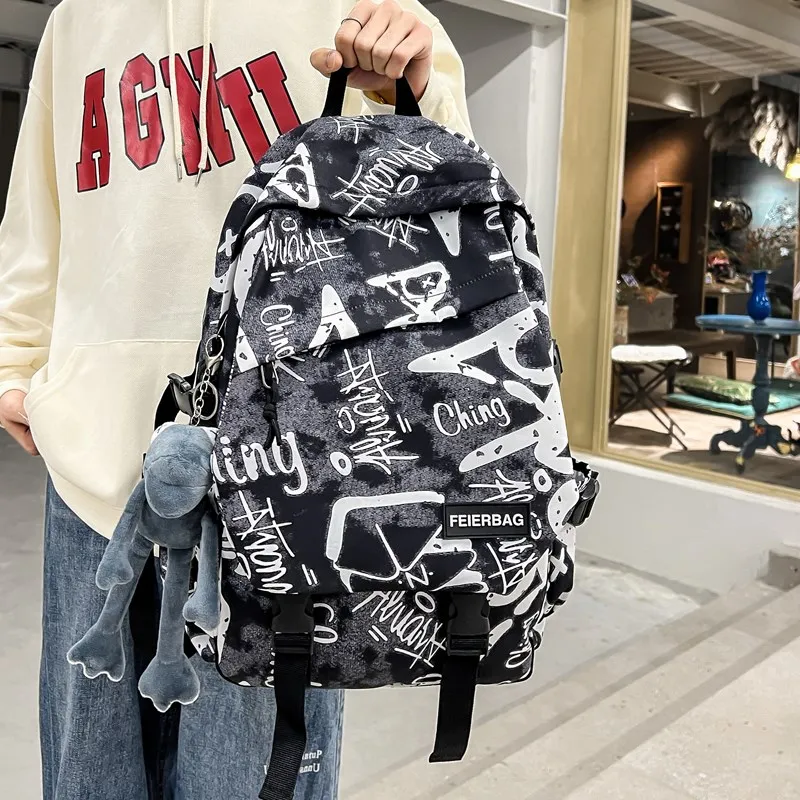 Single Warehouse Composite Cloth Backpack Regular Unisex Multicolor-13