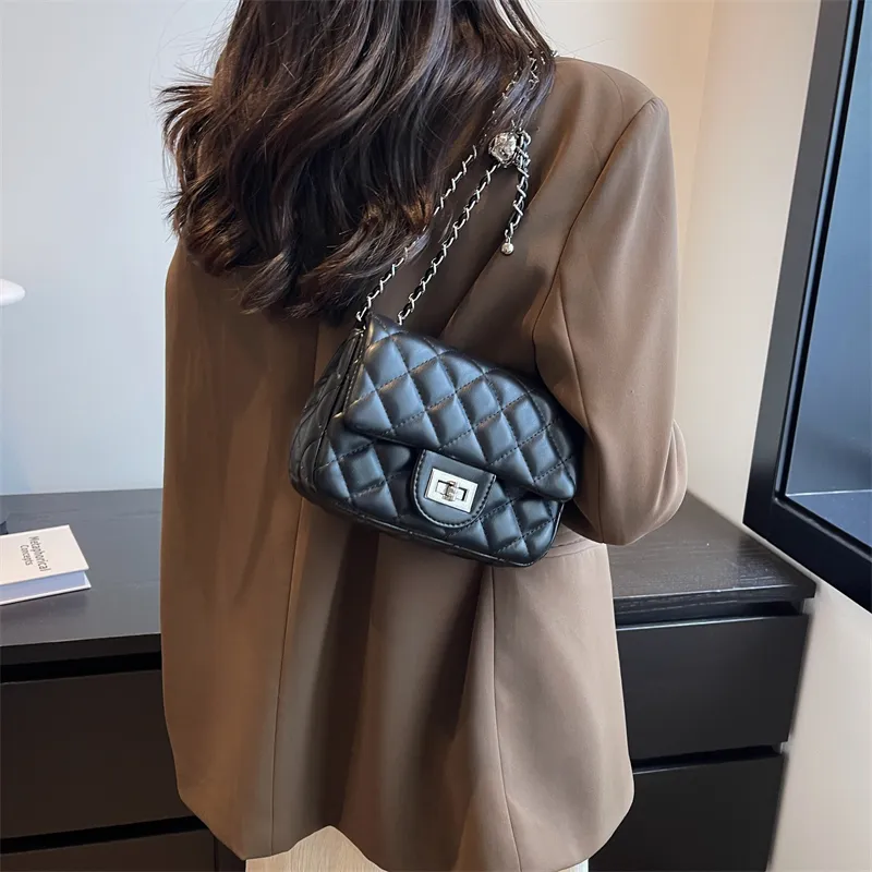 Single Warehouse PU Shoulder Bag Regular Women's Ecru/Silver/Pink/Black-21