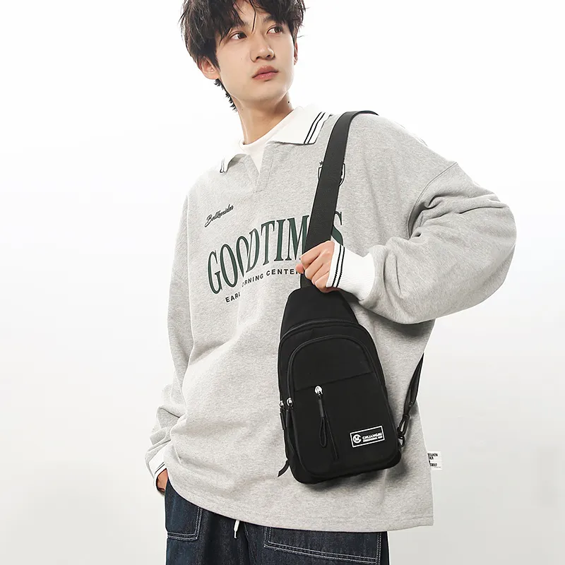 Single Warehouse Nylon Sling Bag Regular Unisex Ecru/Black/Khaki/Green-7