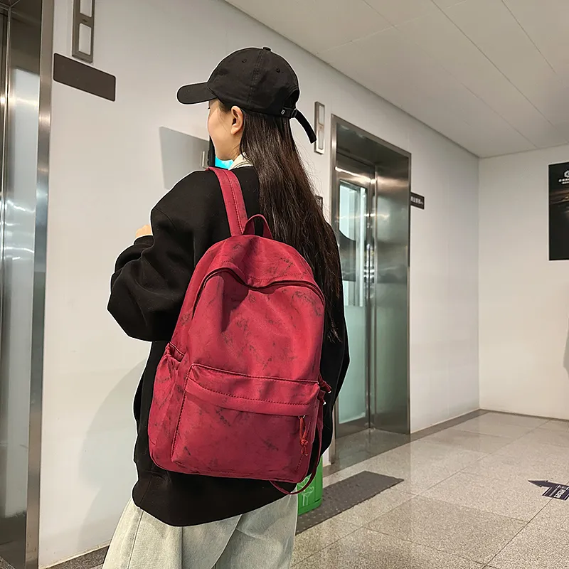Single Warehouse Nylon Backpack Unisex Multicolor-12