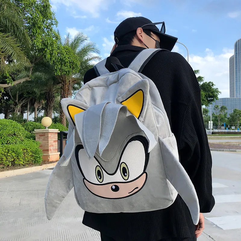 Single Warehouse Plush Laptop Backpack Regular Unisex Black/Gray-15