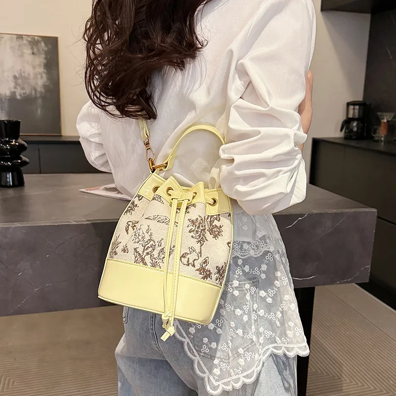 Single Warehouse PU Bucket Bag Handbag Women's Multicolor-11