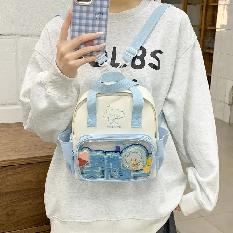 Single Warehouse Twill Backpack Handbag Regular Unisex Multicolor-3