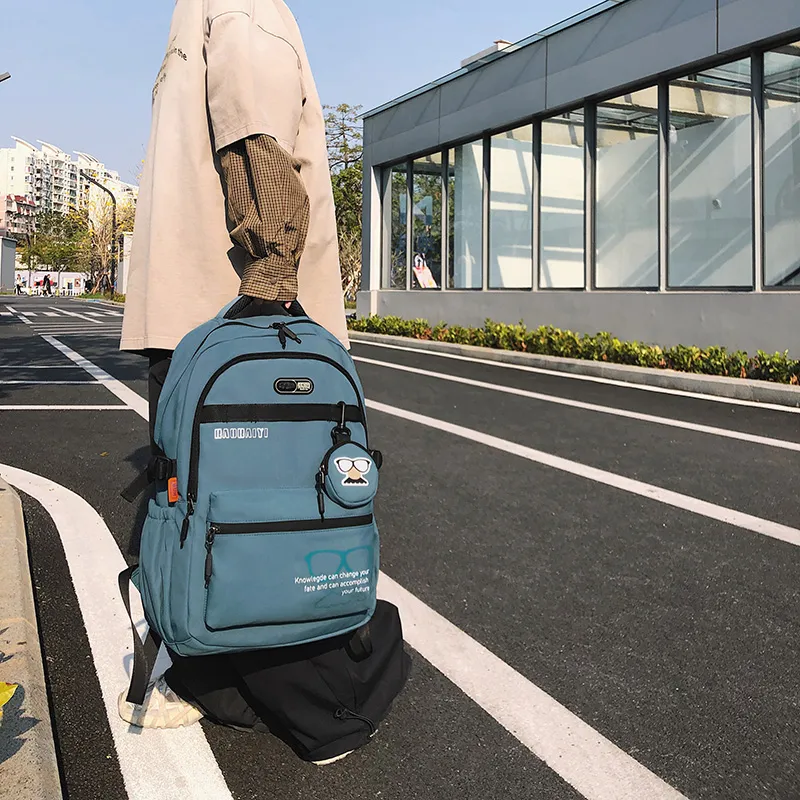 Single Warehouse Nylon Backpack Regular Unisex Gray/Black/Red/Khaki/Blue-23