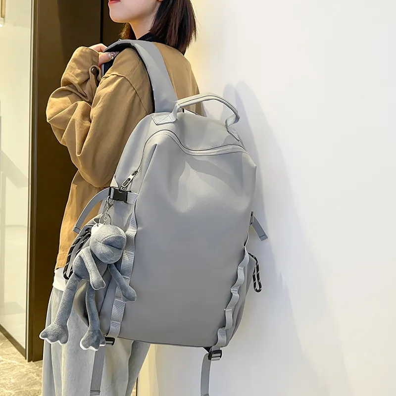 Single Warehouse Membrana Dermalis Backpack Unisex Gray/Green/Khaki/Black-4