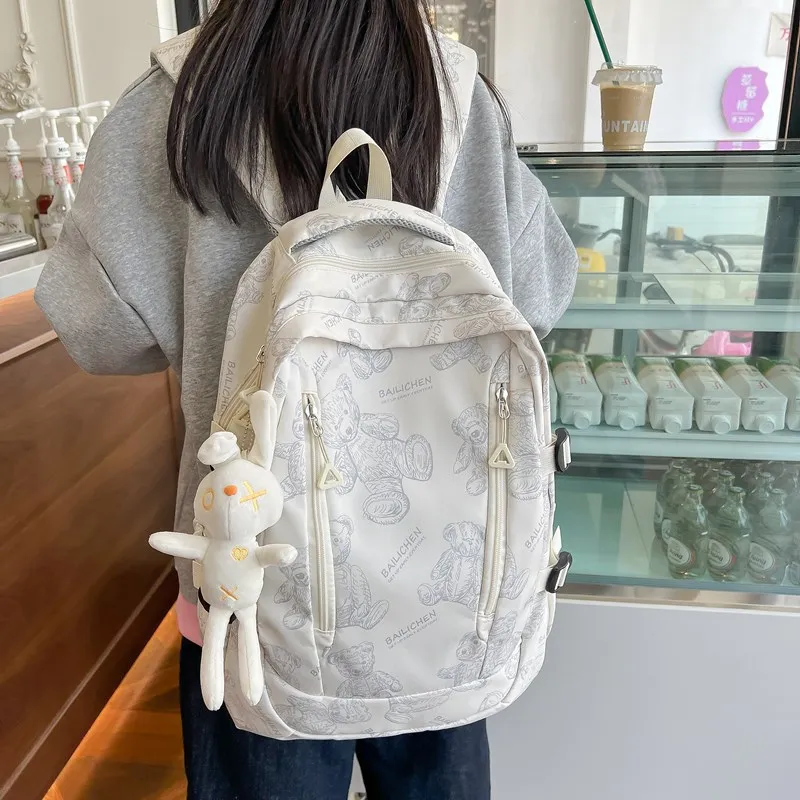 Single Warehouse Composite Cloth Backpack Regular Unisex Multicolor-2