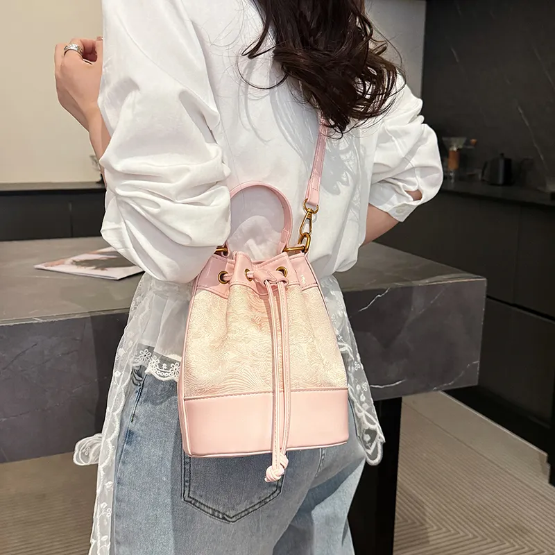 Single Warehouse PU Bucket Bag Handbag Women's Multicolor-3