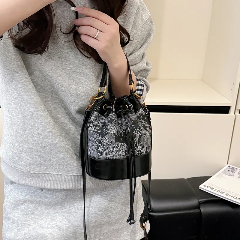 Single Warehouse PU Bucket Bag Handbag Women's Multicolor-29