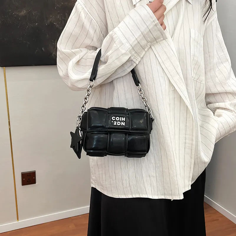 Single Warehouse PU One Shoulder Handbag Regular Women's Ecru/Silver/Pink/Black-19