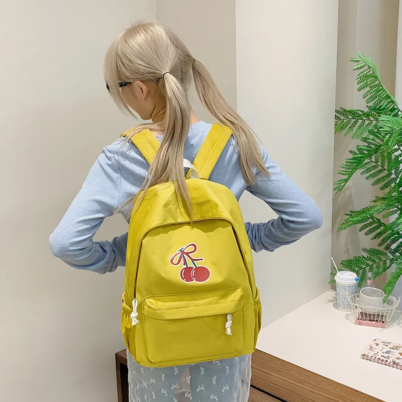 Single Warehouse Fabric Backpack Regular Women's White/Black/Red/Yellow/Blue-18
