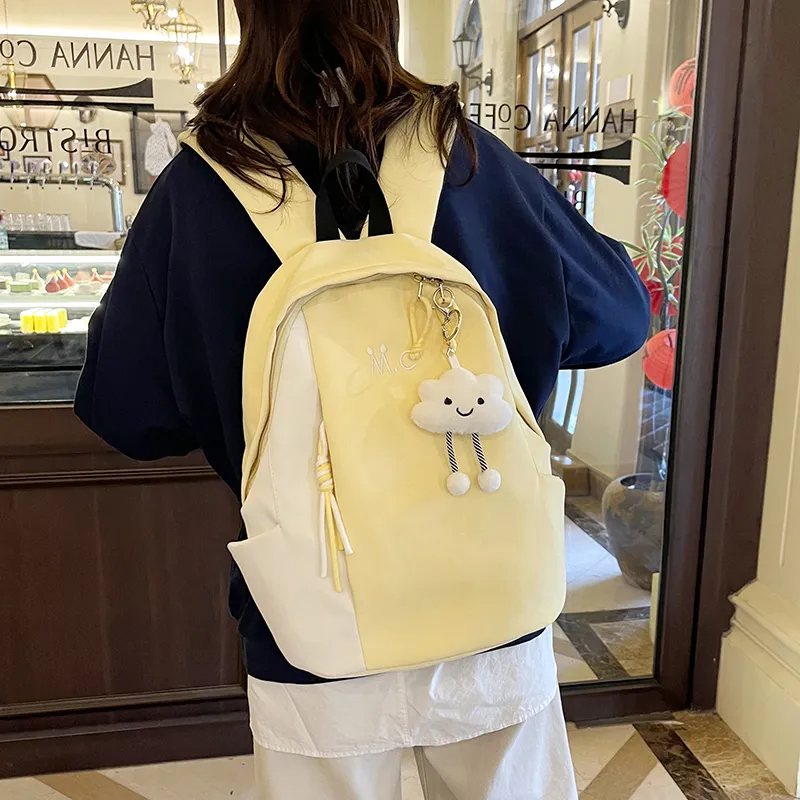 Single Warehouse Nylon Waterproof Backpack Regular Unisex Multicolor-1