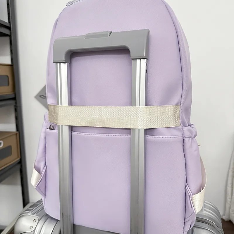 Single Warehouse Nylon Backpack Unisex Ecru/Black/Pink/Violet/Green-19
