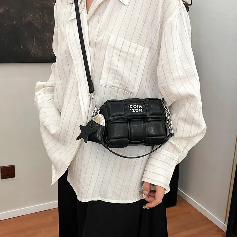 Single Warehouse PU One Shoulder Handbag Regular Women's Ecru/Silver/Pink/Black-22