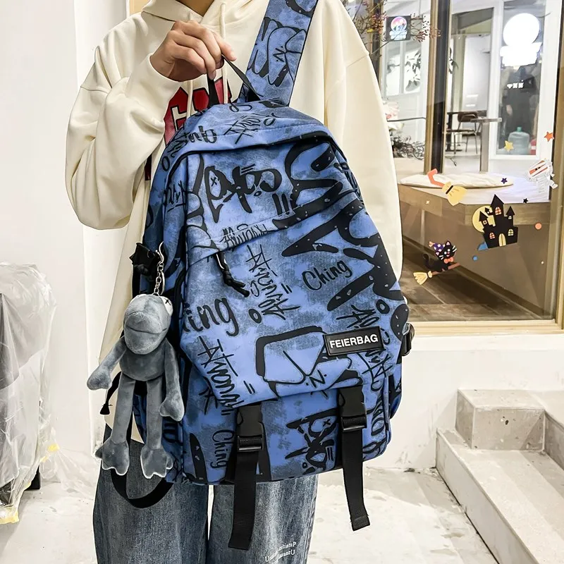 Single Warehouse Composite Cloth Backpack Regular Unisex Multicolor-7