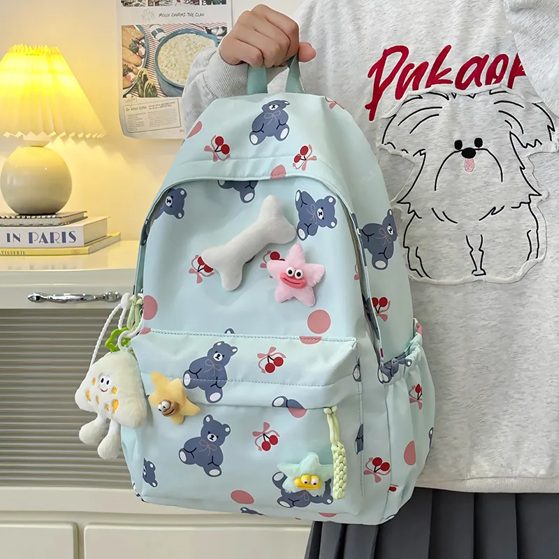 Single Warehouse Nylon Backpack Regular Women's White/Pink/Blue/Green/Black-22