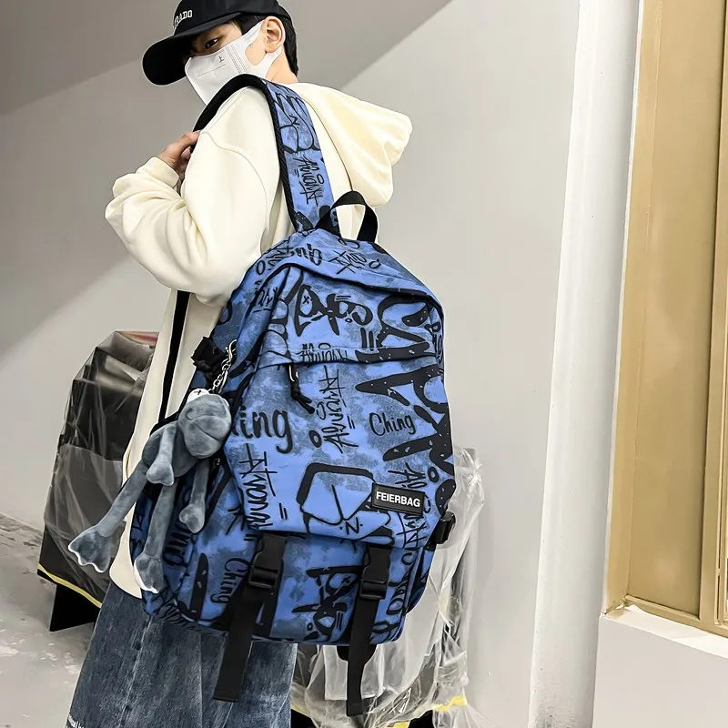 Single Warehouse Composite Cloth Backpack Regular Unisex Multicolor-5