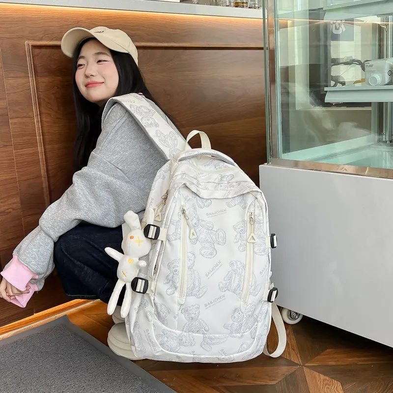 Single Warehouse Composite Cloth Backpack Regular Unisex Multicolor-4
