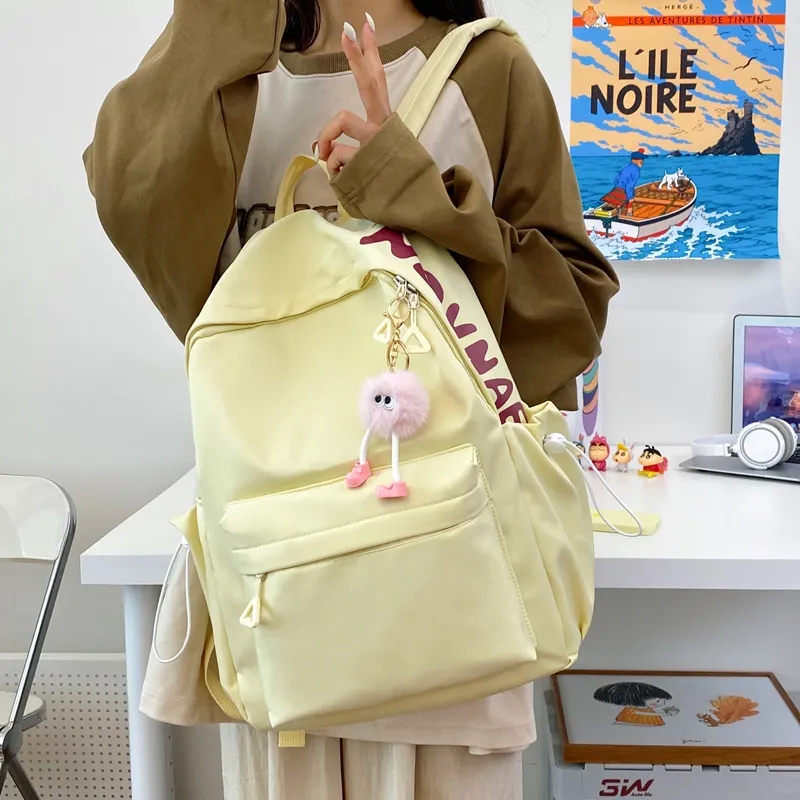 Single Warehouse Nylon Backpack Travel Bag Unisex Multicolor-17