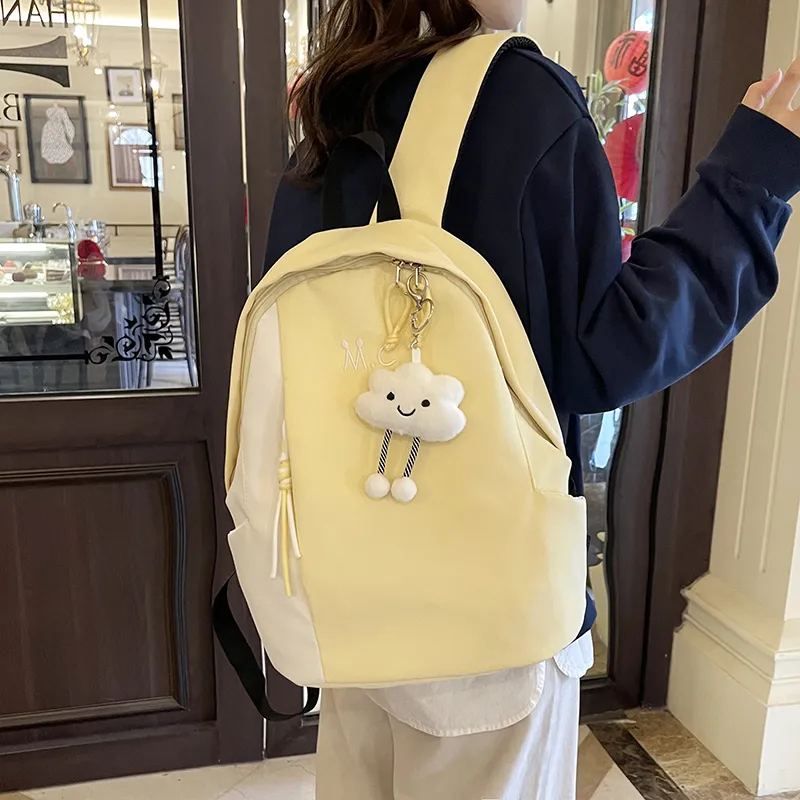 Single Warehouse Nylon Waterproof Backpack Regular Unisex Multicolor-6