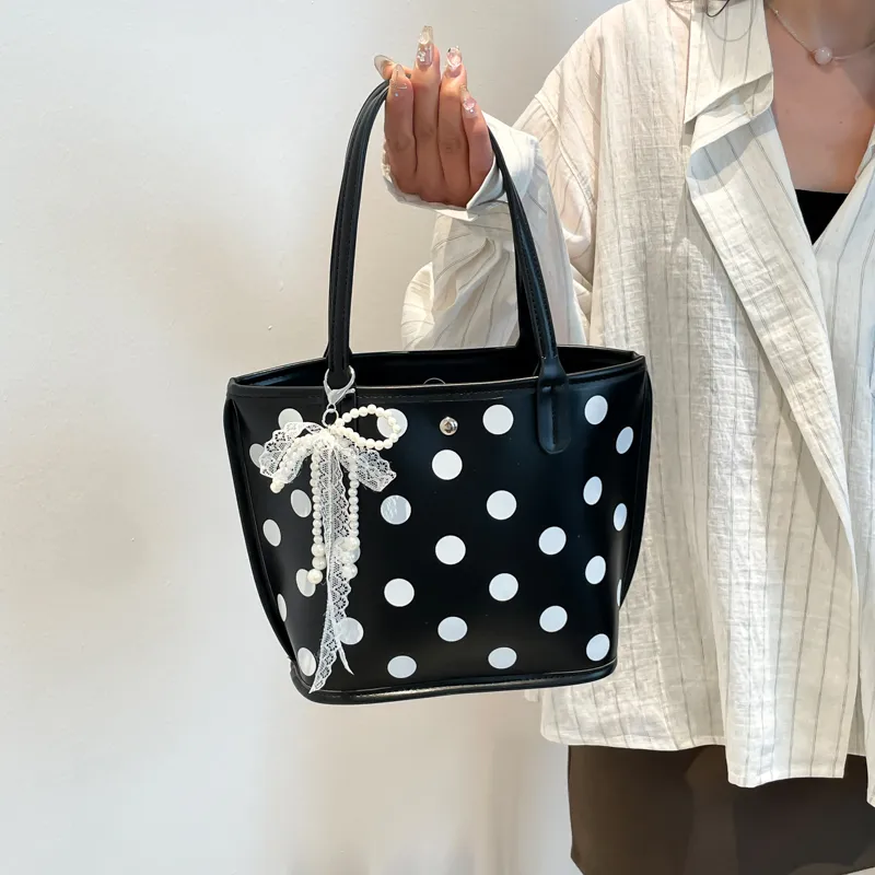 Single Warehouse PU Handbag, Shoulder Bag Regular Women's White/Black/Red-14