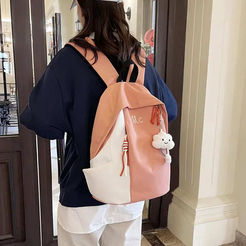 Single Warehouse Nylon Waterproof Backpack Regular Unisex Multicolor-15