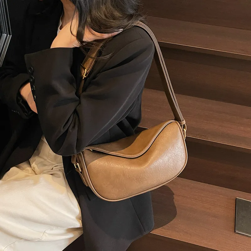 Single Warehouse PU Crossbody Bag, Shoulder Bag Regular Women's Coffee/Khaki/Black-11