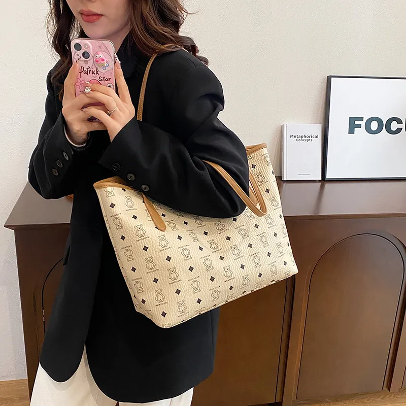 Single Warehouse PU Shoulder Bag Regular Women's White/Brown/Black-2