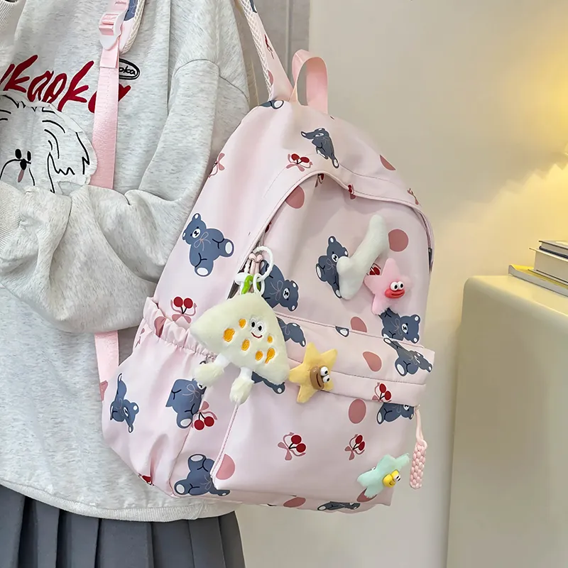 Single Warehouse Nylon Backpack Regular Women's White/Pink/Blue/Green/Black-7