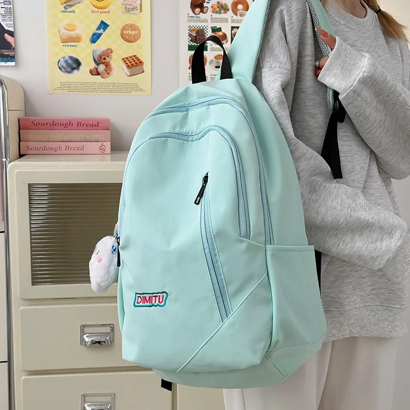Single Warehouse Nylon Backpack Regular Unisex White/Blue/Purple/Black-10