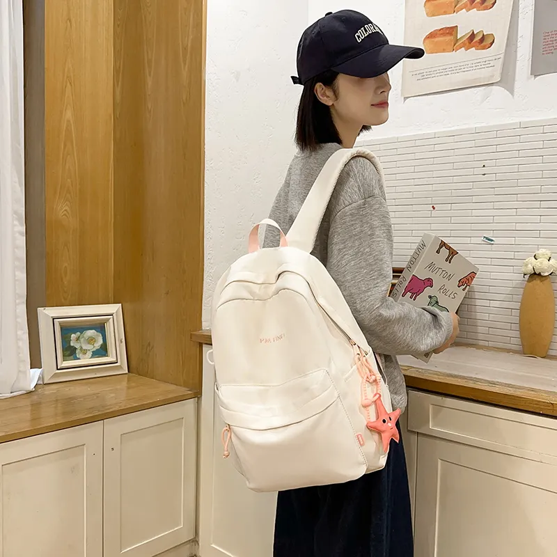 Single Warehouse Nylon Backpack Unisex Multicolor-4