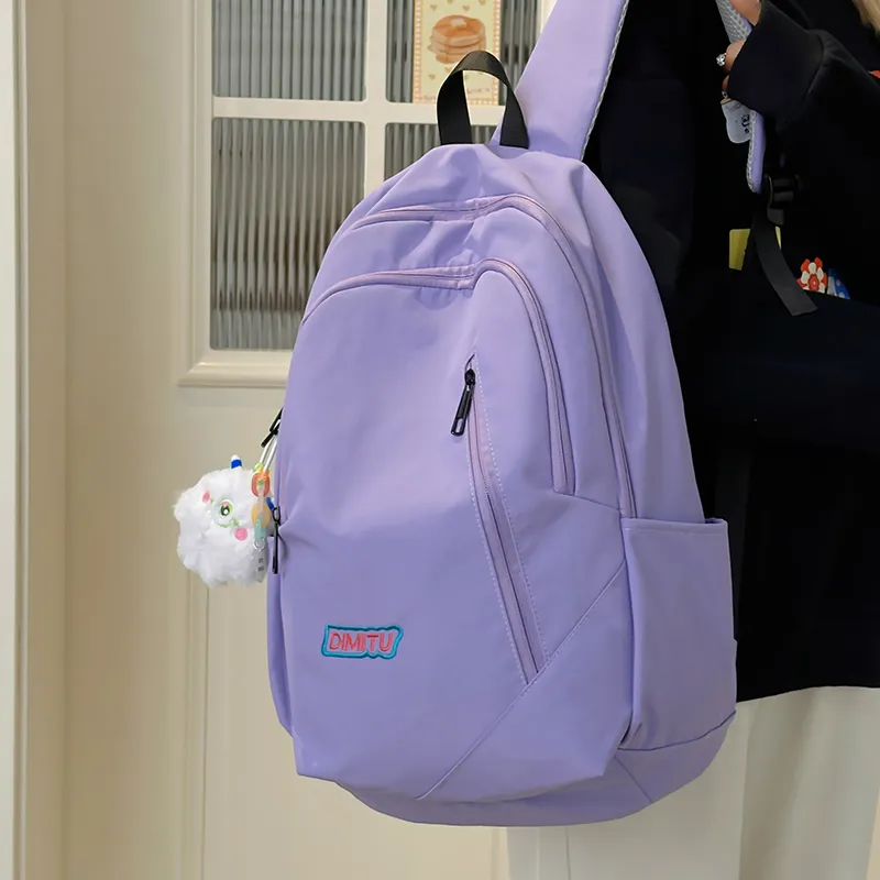 Single Warehouse Nylon Backpack Regular Unisex White/Blue/Purple/Black-16