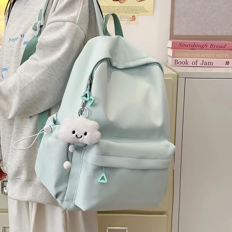 Single Warehouse Nylon Backpack Regular Unisex White/Pink/Green/Yellow/Black-15