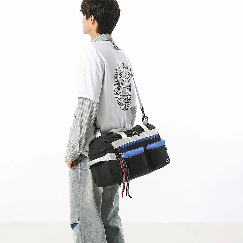 Single Warehouse Nylon One Shoulder Handbag Unisex Multicolor-9