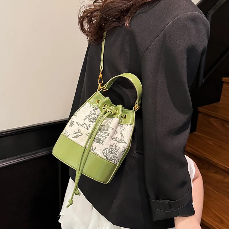 Single Warehouse PU Bucket Bag Handbag Women's Multicolor-14