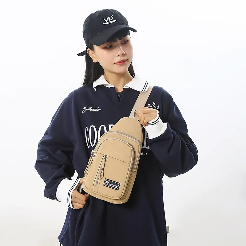 Single Warehouse Nylon Sling Bag Regular Unisex Ecru/Black/Khaki/Green-14