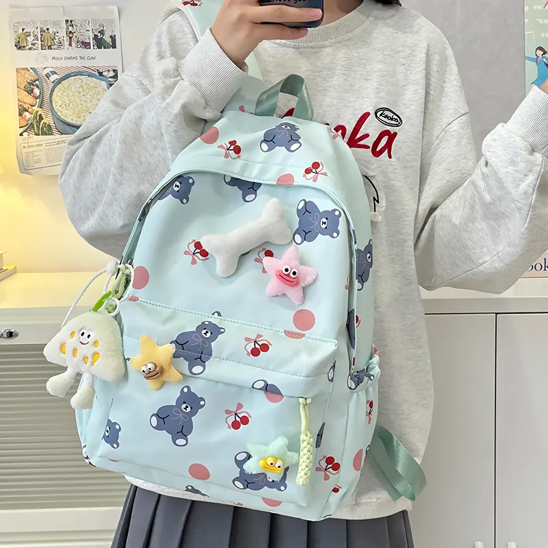 Single Warehouse Nylon Backpack Regular Women's White/Pink/Blue/Green/Black-21